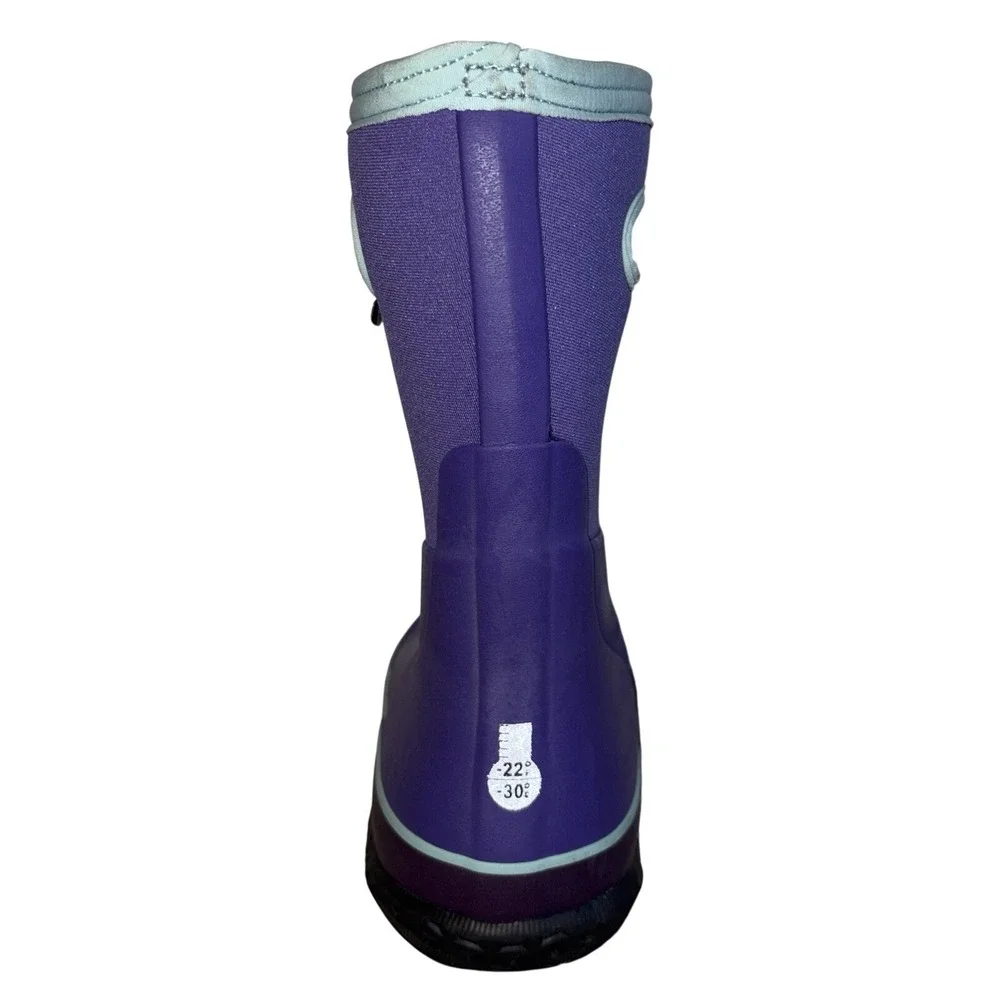 Bogs Classic Tall Grasp Winter Rain Boots Youth Size 5 Waterproof Insulated EUC